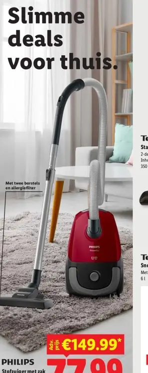 Aanbieding: Stofzuiger met zak