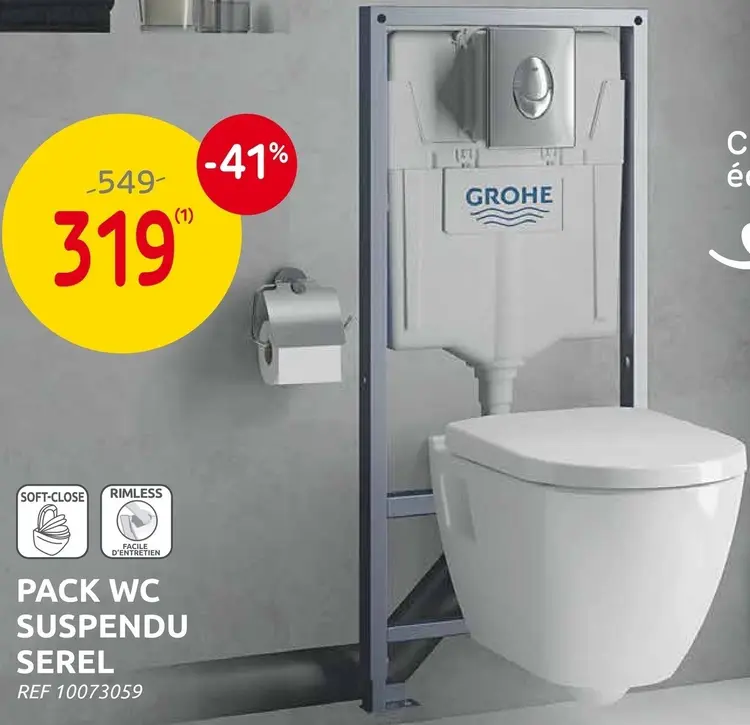 Offre: Pack WC suspendu Serel