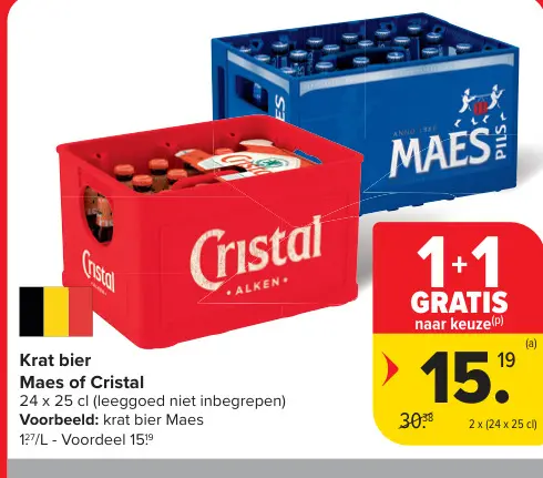 Promotie: krat bier Maes of Cristal