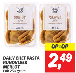 Aanbieding: DAILY CHEF PASTA RUNDVLEES MERLOT