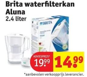 Promotie: waterfilterkan Aluna