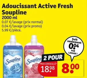 Offre: Adoucissant Active Fresh
