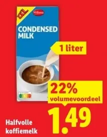 Aanbieding: Halfvolle koffiemelk