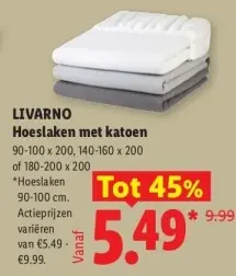 Aanbieding: Hoeslaken met katoen