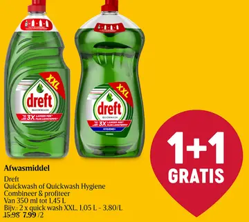 Aanbieding: Dreft Quickwash of Quickwash Hygiene