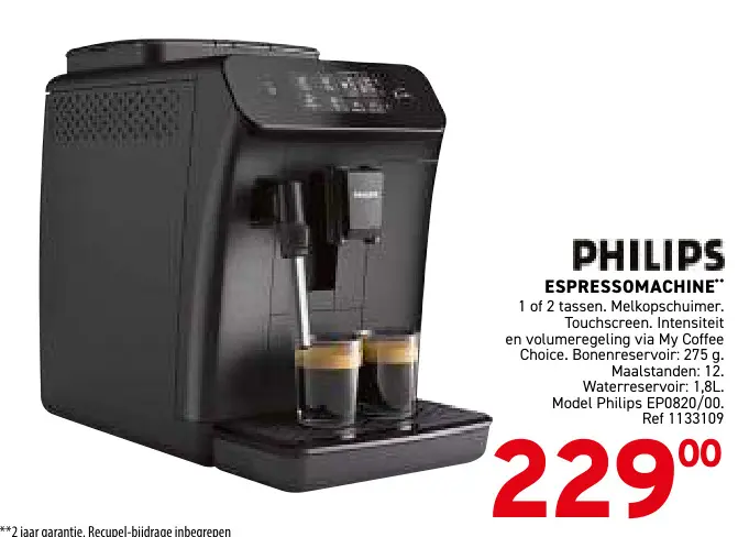 Aanbieding: Philips espressomachine