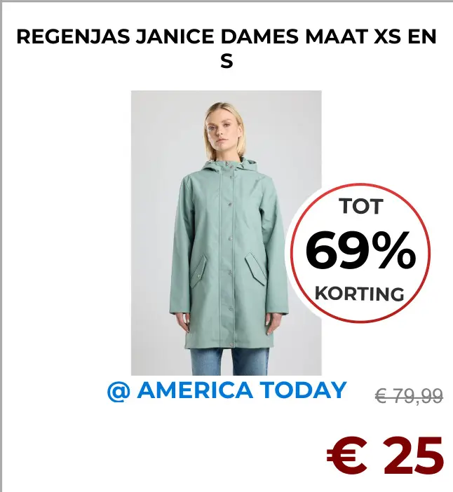 Aanbieding: Regenjas janice