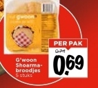 Aanbieding: G'woon Shoarma- broodjes