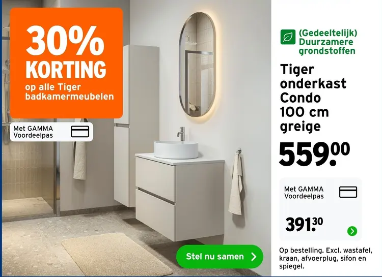 Aanbieding: Tiger onderkast Condo 100 cm greige