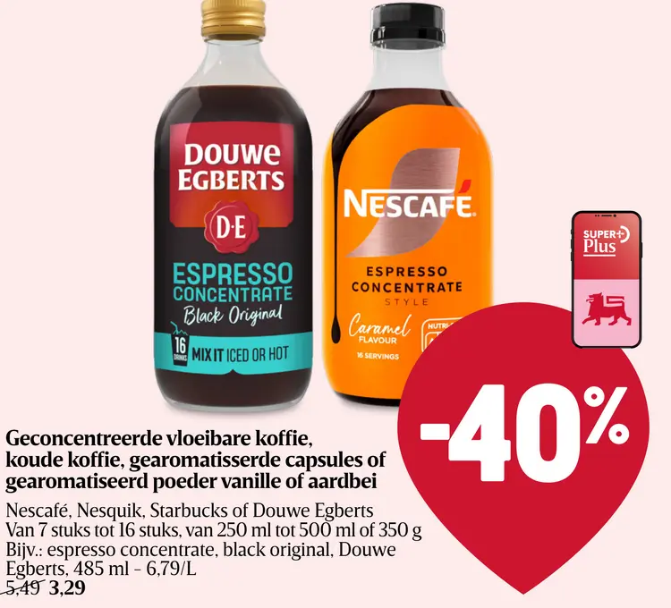 Promotie: Geconcentreerde vloeibare koffie, koude koffi