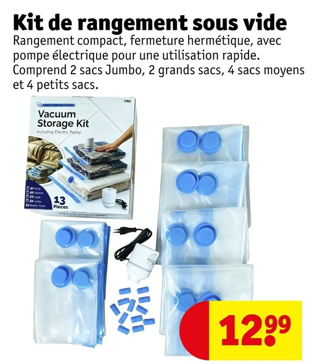 Offre: Kit de rangement sous vide