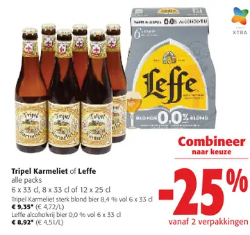 Aanbieding: Tripel Karmeliet of Leffe