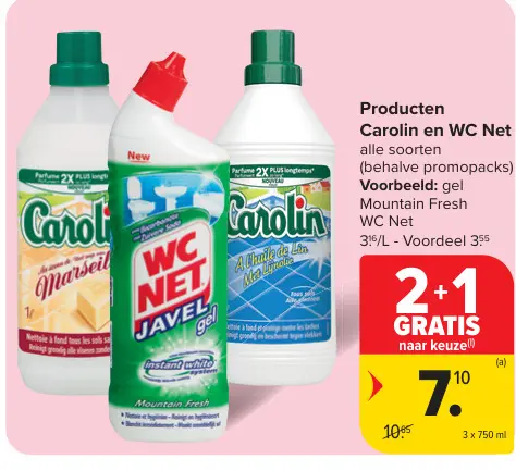 Promotie: Producten Carolin en WC Net