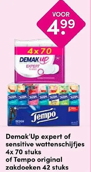 Aanbieding: Demak'Up expert of sensitive wattenschijfjes