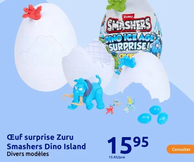 Offre: Œuf surprise Zuru Smashers Dino Island