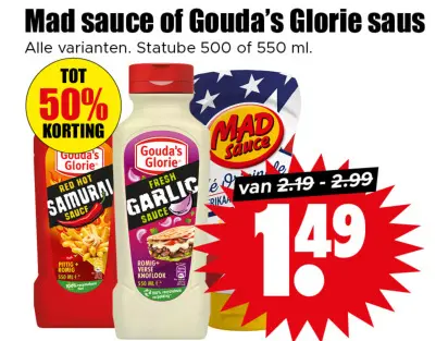 Aanbieding: Mad sauce of Gouda's Glorie saus