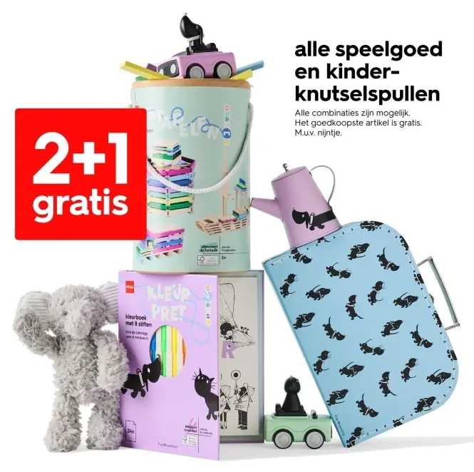 Aanbieding: Alle speelgoed en kinder-knutselspullen