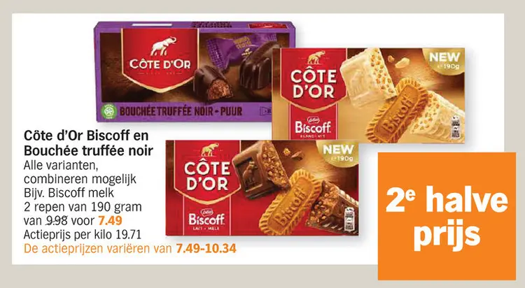 Promotie: Biscoff en Bouchée truffée noir