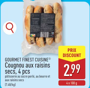 Offre: Cougnou aux raisins secs