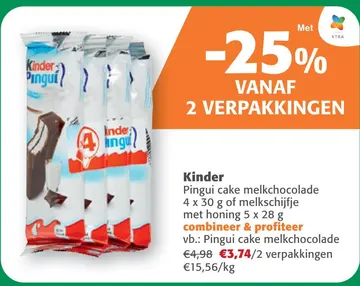 Aanbieding: Pingui cake melkchocolade