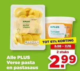 Aanbieding: Verse pasta en pastasaus