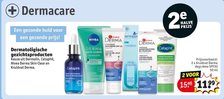 Promotie: Dermatologische gezichtsproducten