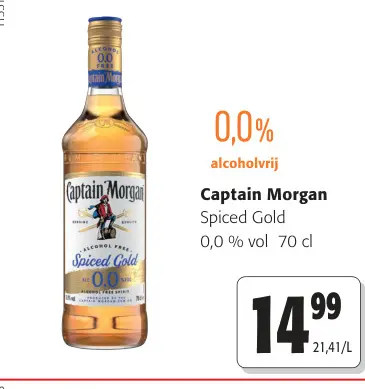 Promotie: Captain Morgan Spiced Gold