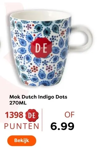 Aanbieding: Mok Dutch Indigo Dots