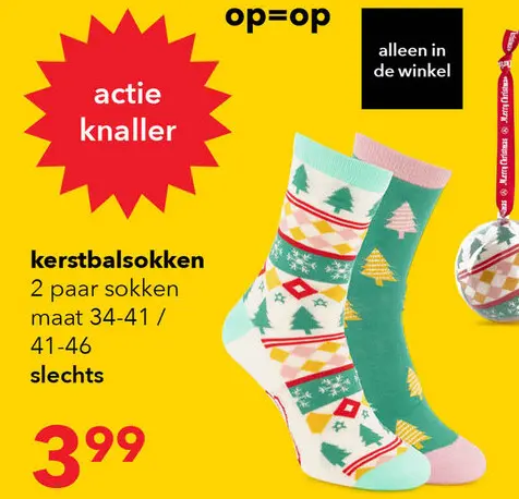 Aanbieding: kerstbalsokken