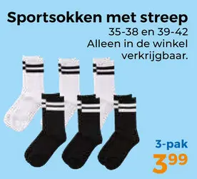 Aanbieding: Sportsokken met streep