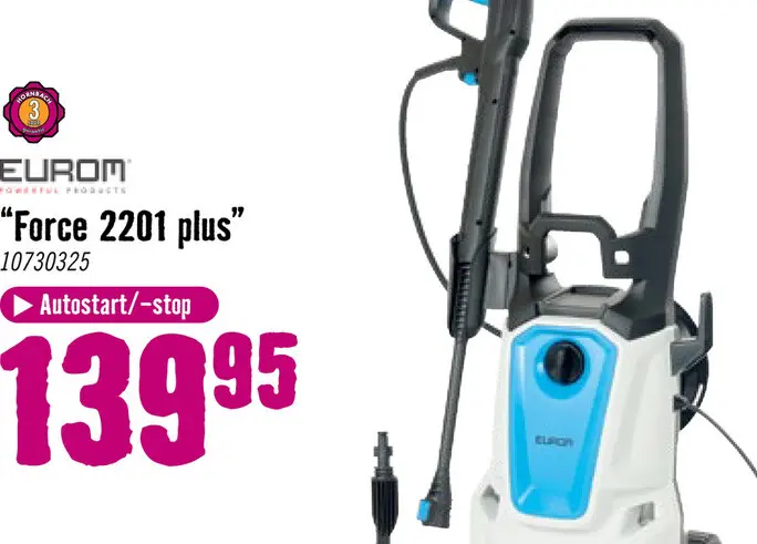 Aanbieding: EUROM Hogedrukreiniger Force 2201 Plus