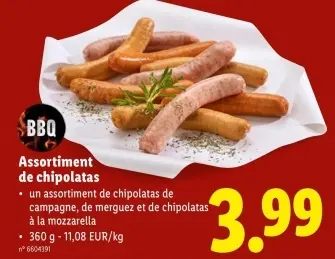 Offre: Assortiment de chipolatas
