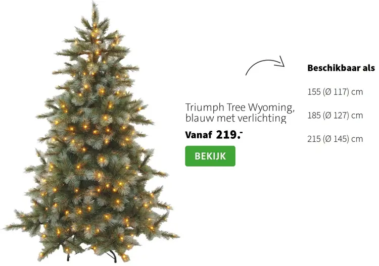 Aanbieding: Triumph Tree Wyoming, blauw met verlichting