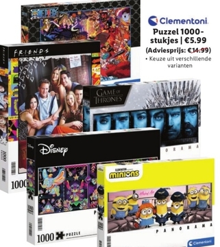 Aanbieding: Clementoni. Puzzel 1000- stukjes