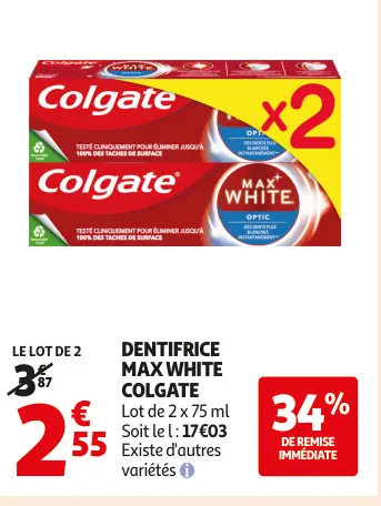 Aanbieding: Dentifrice max white