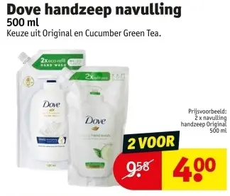 Aanbieding: Dove handzeep navulling