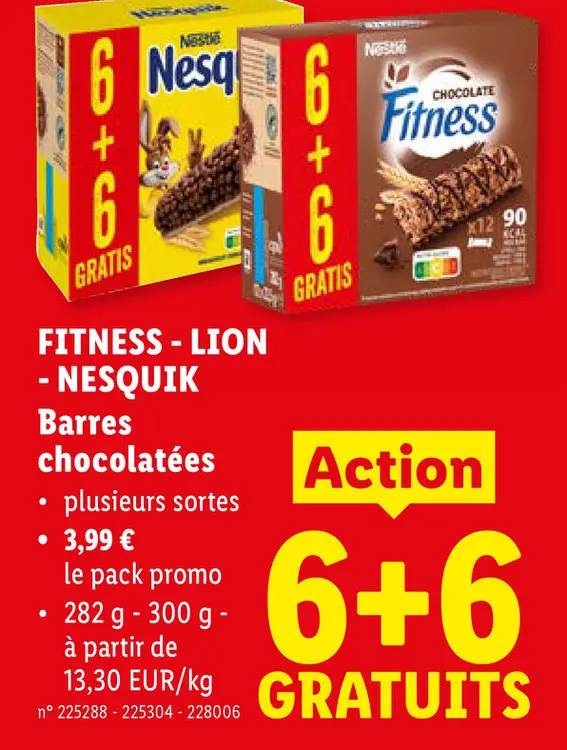 Offre: Barres chocolatées