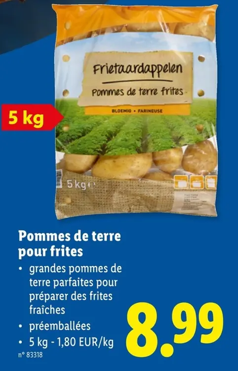 Offre: Pommes de terre pour frites