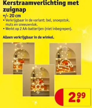 Aanbieding: Kerstraamverlichting met zuignap