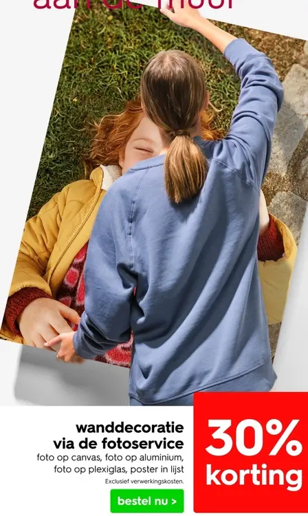 Aanbieding: wanddecoratie via de fotoservice