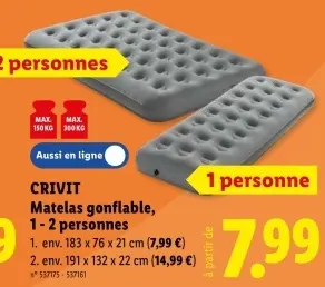 Offre: Matelas gonflable