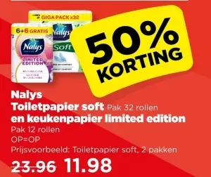 Aanbieding: Toiletpapier soft en keukenpapier limited edition