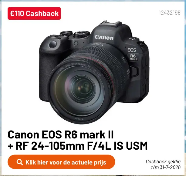 Promotie: EOS R6 mark II + RF 24-105mm F/4L IS USM