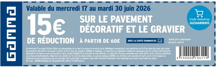 Offre: Pavement décoratif et le gravier