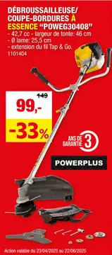 Offre: Powerplus EG POWEG30408 débroussailleuse thermique 42,7cc