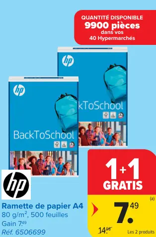 Offre: Ramette de papier A4