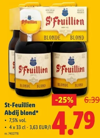 Promotie: St-Feuillien Abdij blond