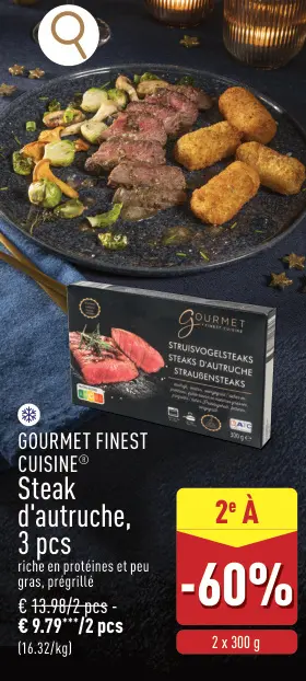 Offre: Steak d'autruche