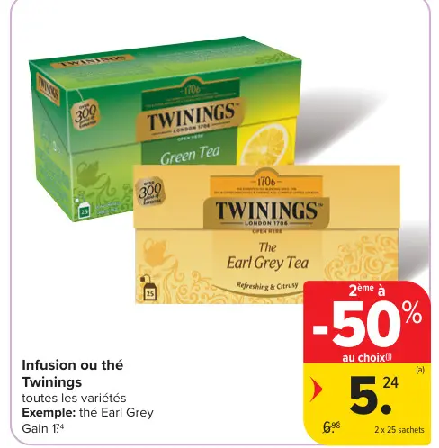 Offre: Infusion ou thé