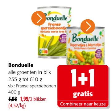 Promotie: Groenten in blik